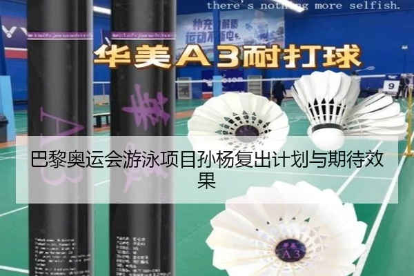 巴黎奥运会游泳项目孙杨复出计划与期待效果